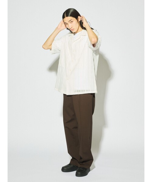 MIDIUMISOLID(ミディウミソリッド)の「MIDIUMISOLID Men’s シアーストライプシャツ(シャツ/ブラウス・メンズ・オフホワイト/ブルー系その他・48)」の12枚目の写真