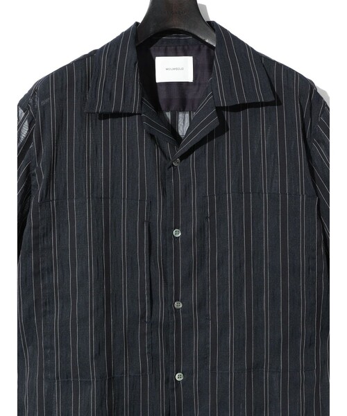 MIDIUMISOLID(ミディウミソリッド)の「MIDIUMISOLID Men’s シアーストライプシャツ(シャツ/ブラウス・メンズ・オフホワイト/ブルー系その他・48)」の16枚目の写真