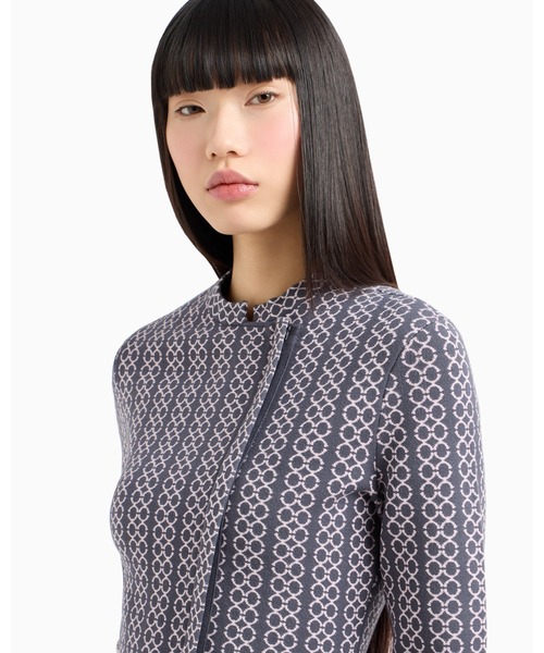 EMPORIO ARMANI(エンポリオアルマーニ)の「【エンポリオ アルマーニ】グルカラージャケット ツートンジャカード(テーラードジャケット・レディース・グレー系その他・38/40/42)」の3枚目の写真