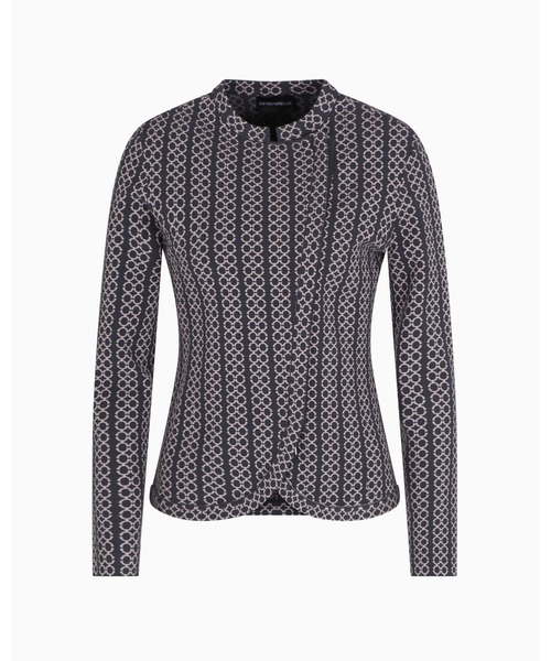 EMPORIO ARMANI(エンポリオアルマーニ)の「【エンポリオ アルマーニ】グルカラージャケット ツートンジャカード(テーラードジャケット・レディース・グレー系その他・38/40/42)」の5枚目の写真
