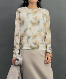 NICOLE white | ぼかし柄シアーTEE(Tシャツ/カットソー)