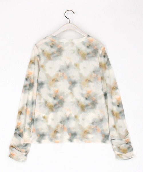 NICOLE white（ニコルホワイト）の「ぼかし柄シアーTEE（Tシャツ/カットソー・レディース・ミント/ラベンダー/オレンジ・FREE）」の6枚目の写真