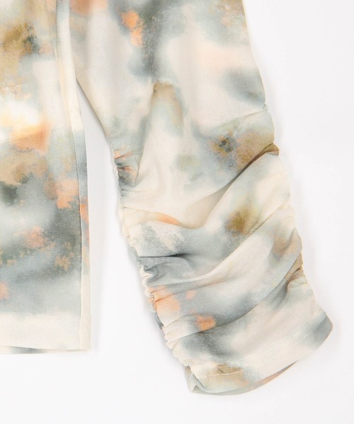 NICOLE white（ニコルホワイト）の「ぼかし柄シアーTEE（Tシャツ/カットソー・レディース・ミント/ラベンダー/オレンジ・FREE）」の8枚目の写真