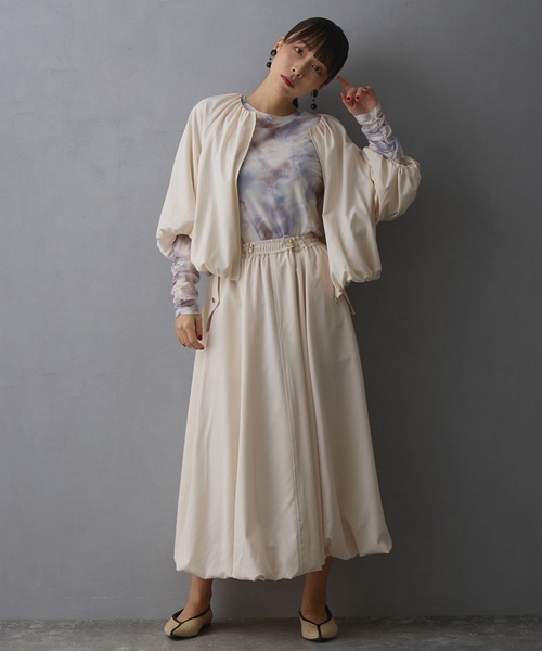 NICOLE white（ニコルホワイト）の「ぼかし柄シアーTEE（Tシャツ/カットソー・レディース・ミント/ラベンダー/オレンジ・FREE）」の16枚目の写真