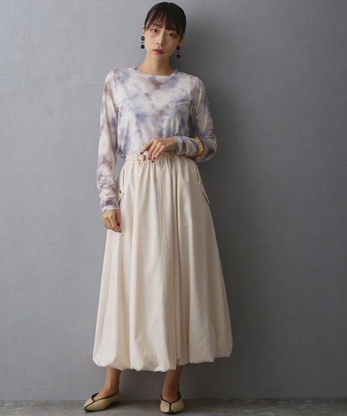 NICOLE white（ニコルホワイト）の「ぼかし柄シアーTEE（Tシャツ/カットソー・レディース・ミント/ラベンダー/オレンジ・FREE）」の18枚目の写真