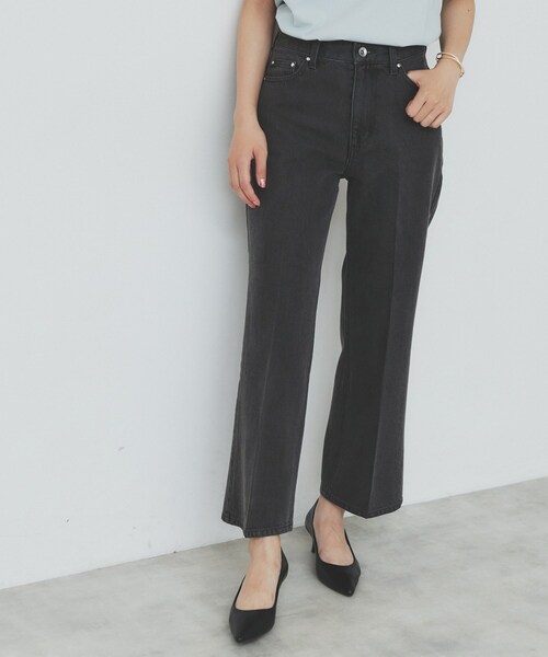 丈が選べる》ストレートデニムパンツ【洗濯機洗い可】（その他パンツ