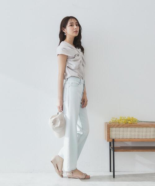 丈が選べる》ストレートデニムパンツ【洗濯機洗い可】（その他パンツ