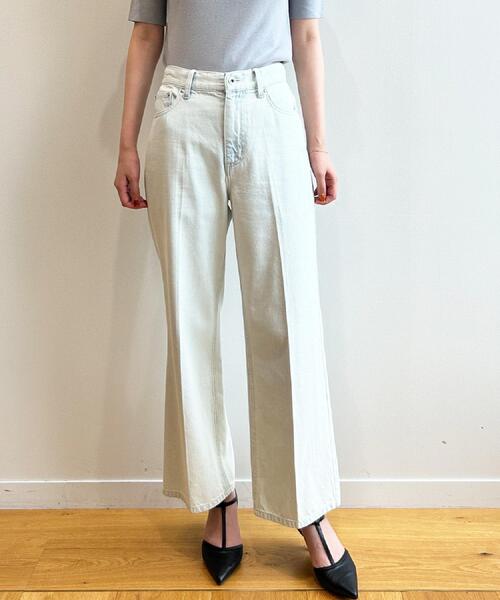 丈が選べる》ストレートデニムパンツ【洗濯機洗い可】（その他パンツ