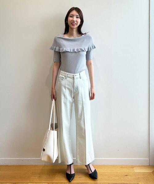 index(インデックス)の「《丈が選べる》ストレートデニムパンツ【洗濯機洗い可】(その他パンツ・レディース・サックスブルー/ライトブルー/ネイビー/スミクロ・02/03/36/38/40)」の15枚目の写真