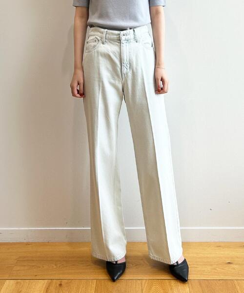 丈が選べる》ストレートデニムパンツ【洗濯機洗い可】（その他パンツ