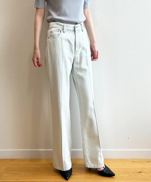 丈が選べる》ストレートデニムパンツ【洗濯機洗い可】（その他パンツ