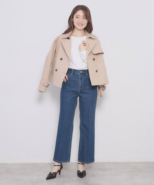 index(インデックス)の「《丈が選べる》ストレートデニムパンツ【洗濯機洗い可】(その他パンツ・レディース・サックスブルー/ライトブルー/ネイビー/スミクロ・02/03/36/38/40)」の19枚目の写真