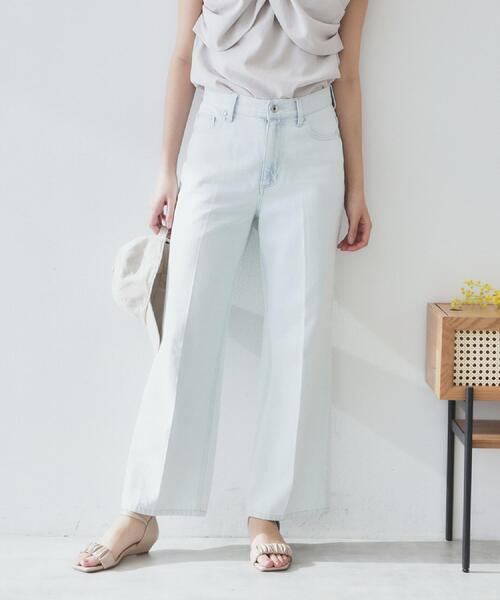 丈が選べる》ストレートデニムパンツ【洗濯機洗い可】（その他パンツ
