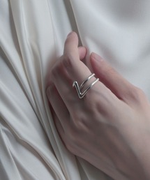 【YArKA/ヤーカ】sudden intersecting 3D ring [luslep5] / 急変交差立体リング