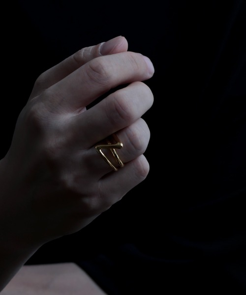 福袋安いいね半額ストア YArKA/ヤーカ】sudden intersecting 3D ring [luslep5] / 急変 アクセサリー