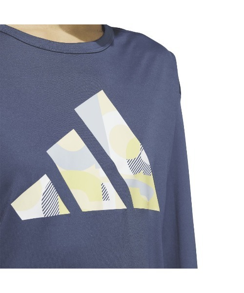adidas(アディダス)の「アディダス adidas 長袖 グラフィックTシャツ(Tシャツ/カットソー・レディース・ブルーグレー/ホワイト/ブラック・S/M/L/XL)」の6枚目の写真
