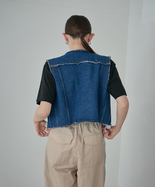 セール】(CREOLME)デニムベスト（ベスト）｜ROSE BUD（ローズバッド