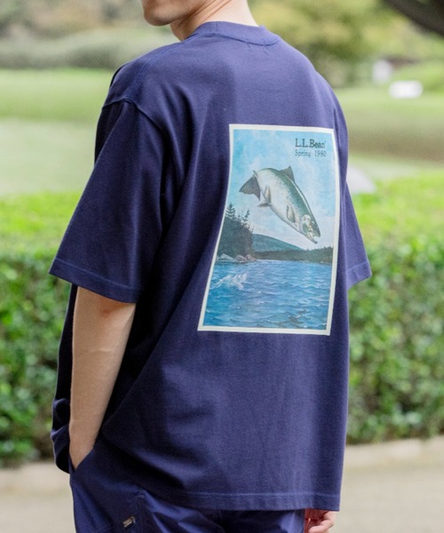 L.L.Bean(エルエルビーン)の「【JAPAN EDITION】ビーンズ 1980 ショートスリーブ・カタログ・トラウト・ティ(Tシャツ/カットソー・メンズ・ネイビー/ライトグレー/ベージュ系/ダークグリーン・SMALL/MEDIUM/LARGE/X-LARGE)」の8枚目の写真