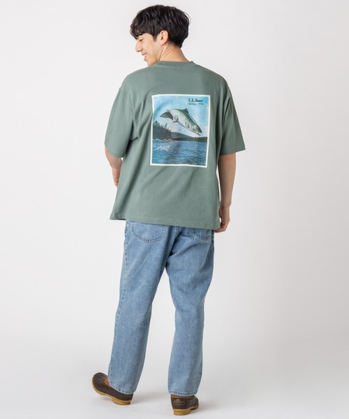 L.L.Bean(エルエルビーン)の「【JAPAN EDITION】ビーンズ 1980 ショートスリーブ・カタログ・トラウト・ティ(Tシャツ/カットソー・メンズ・ネイビー/ライトグレー/ベージュ系/ダークグリーン・SMALL/MEDIUM/LARGE/X-LARGE)」の12枚目の写真