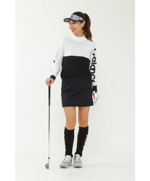 新品】ニューバランスゴルフ プレーン×タック×ロゴモックネックニット