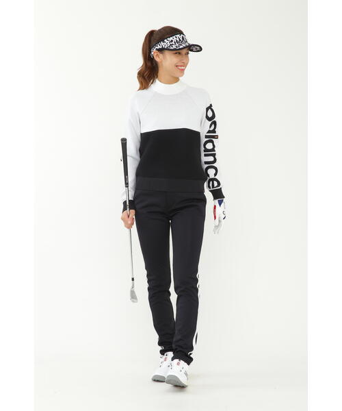 新品】ニューバランスゴルフ プレーン×タック×ロゴモックネックニット