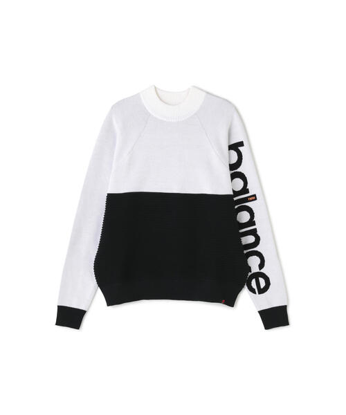 新品】ニューバランスゴルフ プレーン×タック×ロゴモックネックニット