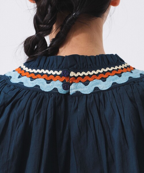 trepied（トレピエ）の「【別注】trepied / テープ ギャザー スモック（シャツ/ブラウス・レディース・ネイビー/アイボリー・ONE SIZE）」の13枚目の写真