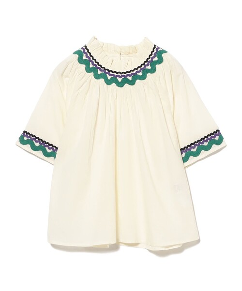 trepied（トレピエ）の「【別注】trepied / テープ ギャザー スモック（シャツ/ブラウス・レディース・ネイビー/アイボリー・ONE SIZE）」の17枚目の写真