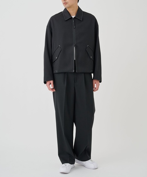 STUDIOUS（ステュディオス）の「NO SEASON WASHABLEWOOL SLACKS（スラックス・メンズ・ブラック/グレイッシュベージュ・1/2）」の5枚目の写真