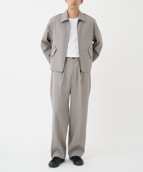 STUDIOUS（ステュディオス）の「NO SEASON WASHABLEWOOL SLACKS（スラックス・メンズ・ブラック/グレイッシュベージュ・1/2）」の6枚目の写真