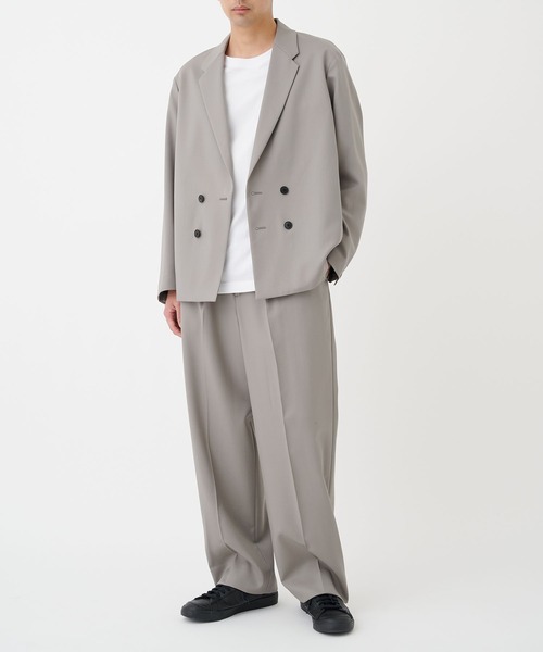 STUDIOUS（ステュディオス）の「NO SEASON WASHABLEWOOL SLACKS（スラックス・メンズ・ブラック/グレイッシュベージュ・1/2）」の4枚目の写真