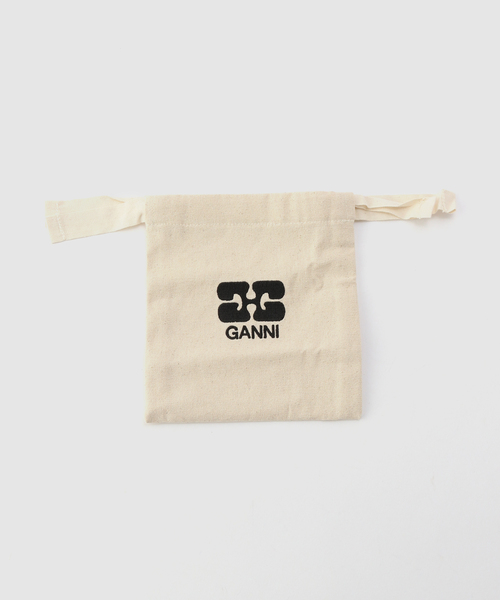 GANNI/ ガニー Ganni Bou Flap Card Holder Strass（カード