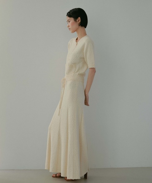 CASA FLINE（カーサフライン）の「コットンツイードニットドレス（ワンピース・レディース・ベージュ/アイボリー・FREE）」の10枚目の写真