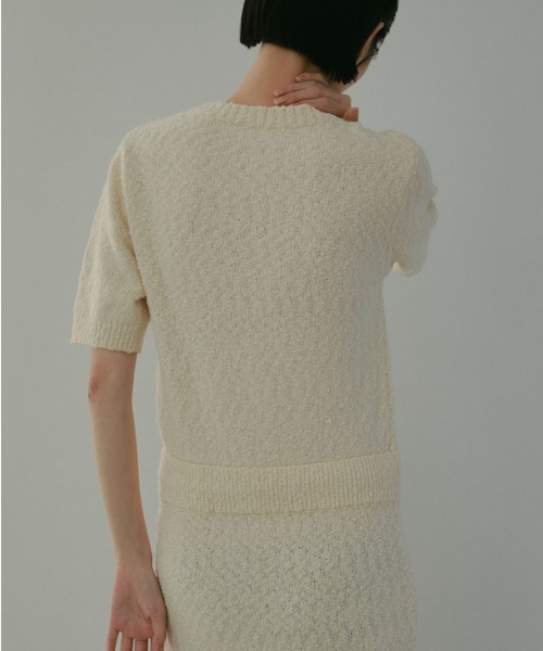 CASA FLINE（カーサフライン）の「コットンツイードニットドレス（ワンピース・レディース・ベージュ/アイボリー・FREE）」の12枚目の写真