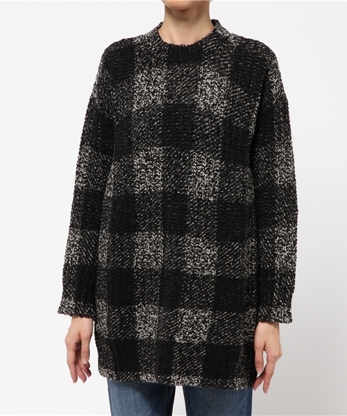 Denim & Supply Ralph Lauren(デニムアンドサプライラルフローレン)の「バッファロー プラッド セーター(ニット/セーター・レディース・ブラック×ホワイト・SMALL/X-SMALL/XX-SMALL/MEDIUM/LARGE)」の2枚目の写真