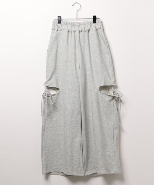 Heather（ヘザー）の「2WAYスウェットデザインパンツ　326088（スウェットパンツ・レディース・グレー/スミクロ・FREE）」の6枚目の写真