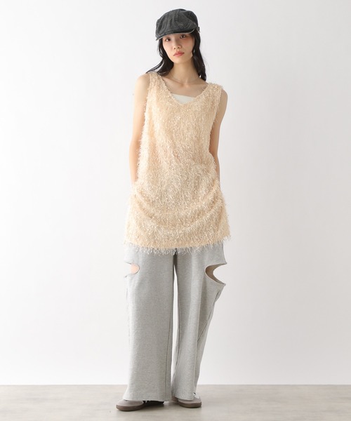 Heather（ヘザー）の「2WAYスウェットデザインパンツ　326088（スウェットパンツ・レディース・グレー/スミクロ・FREE）」の19枚目の写真