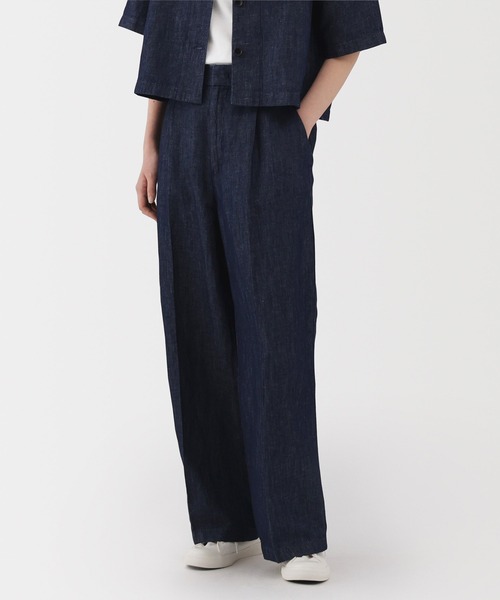無印良品　ヘンプ混　デニムロングジレ Mサイズ 婦人 ヘンプ混 デニム ロングジレ | 無印良品