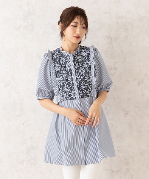 セール】アイレット刺繍ブラウス（シャツ/ブラウス）｜Rose
