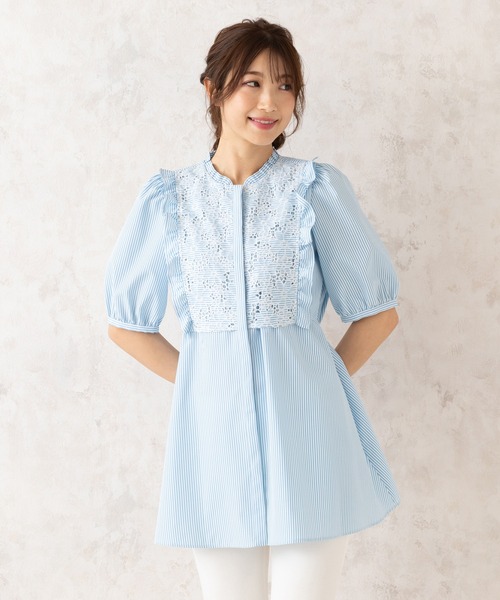 Rose Tiara - ローズティアラ　トップス42 Rose Tiara ブラウス シャツ with M-StyleLuxe / 2WAYブラウス