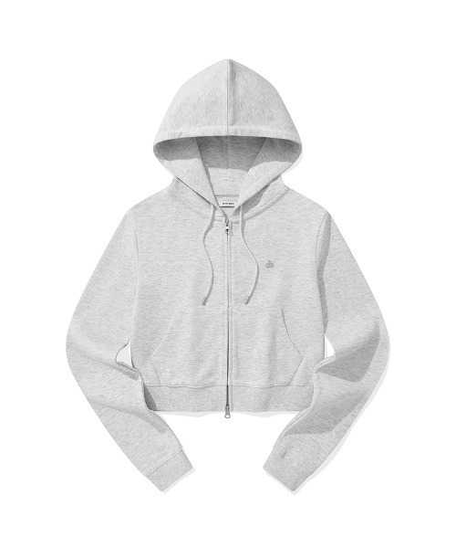 KIRSH PLAIN SLIM FIT CROP HOODIE ZIP UP キルシー プレイン