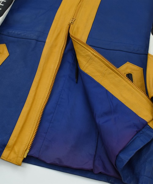 VINTAGE（ヴィンテージ）の「【ヴィンテージ古着】90's MICHAEL HOBAN WHEREMI “Rugby football” レザージャケット（その他アウター・メンズ・ブルー・SMALL）」の13枚目の写真