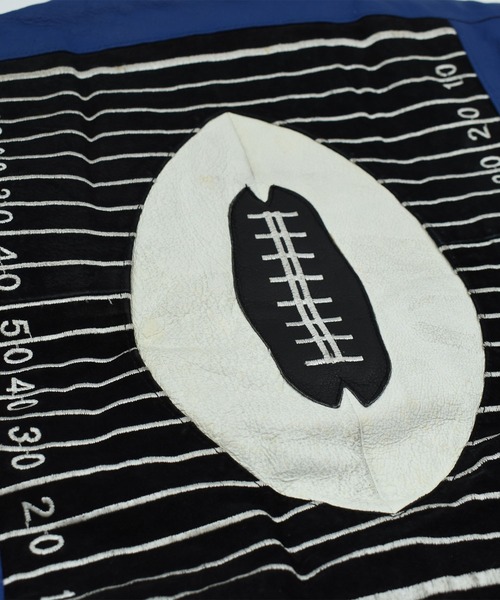 VINTAGE（ヴィンテージ）の「【ヴィンテージ古着】90's MICHAEL HOBAN WHEREMI “Rugby football” レザージャケット（その他アウター・メンズ・ブルー・SMALL）」の6枚目の写真