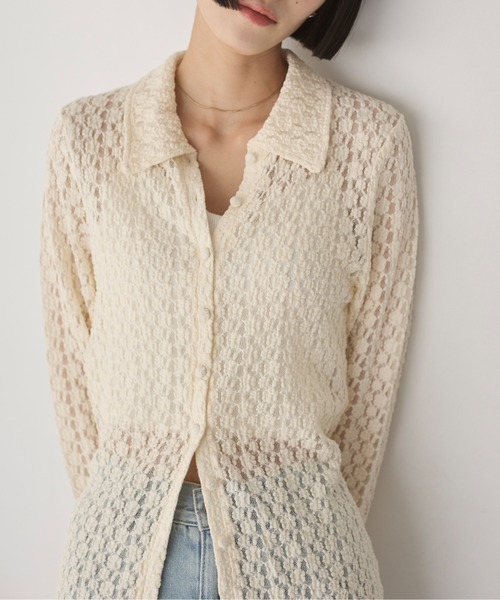 ANGIE（アンジー）の「カット レース シャツ（シャツ/ブラウス・レディース・ブラウン/アイボリー/ブラック・FREE）」の20枚目の写真