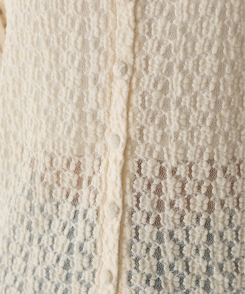 ANGIE（アンジー）の「カット レース シャツ（シャツ/ブラウス・レディース・ブラウン/アイボリー/ブラック・FREE）」の12枚目の写真