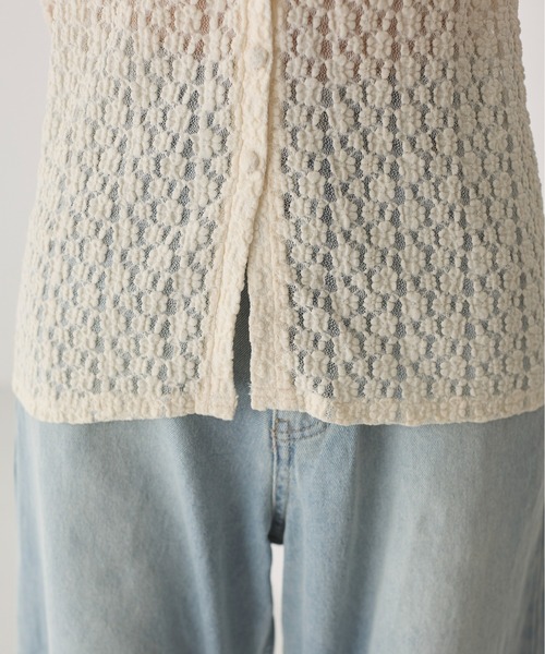 ANGIE（アンジー）の「カット レース シャツ（シャツ/ブラウス・レディース・ブラウン/アイボリー/ブラック・FREE）」の10枚目の写真