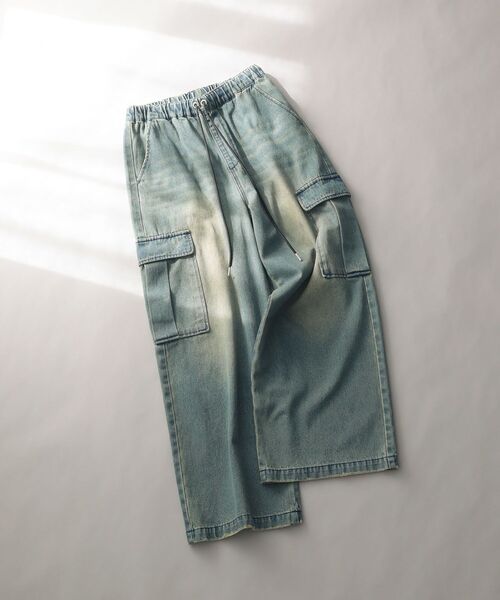 EGOIST（エゴイスト）の「EGOISTブリーチデニムカーゴパンツ（カーゴパンツ・レディース・インディゴブルー・FREE）」の22枚目の写真