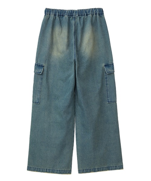 EGOIST（エゴイスト）の「EGOISTブリーチデニムカーゴパンツ（カーゴパンツ・レディース・インディゴブルー・FREE）」の9枚目の写真
