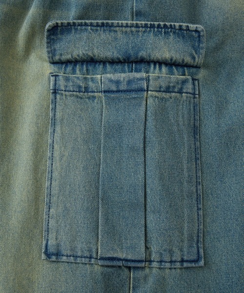 EGOIST（エゴイスト）の「EGOISTブリーチデニムカーゴパンツ（カーゴパンツ・レディース・インディゴブルー・FREE）」の13枚目の写真