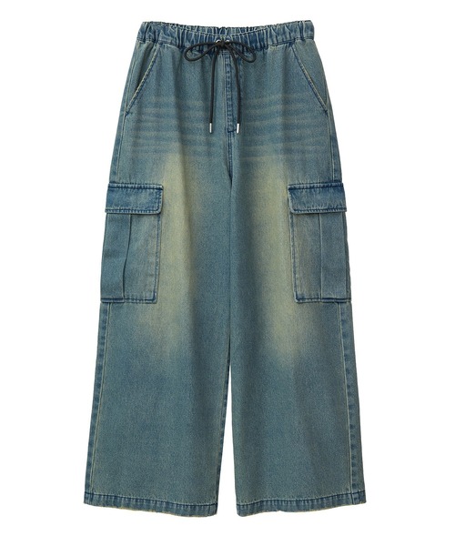 EGOIST（エゴイスト）の「EGOISTブリーチデニムカーゴパンツ（カーゴパンツ・レディース・インディゴブルー・FREE）」の15枚目の写真